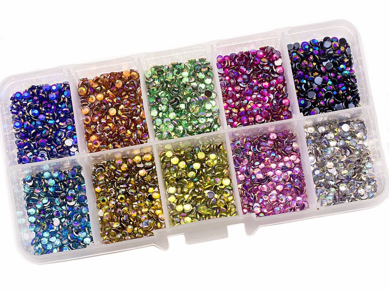 Summer-Ray.com Summer-Ray 3mm Assorted Color AB Rhinestones in Storage Box Set #2 - Image 1