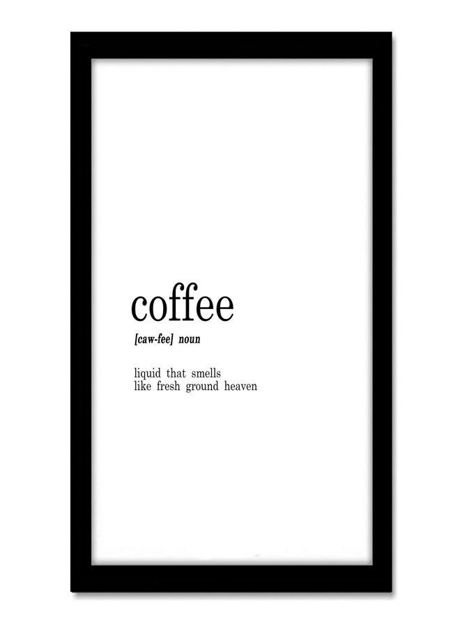 GRAY WALL Good Hope Coffee Definition Funny Quote Frame Poster For Cafe Restaurants | Dictionary Framed Poster | Black & White Print A4 Size 10inch x 13inch For Wall Decoration Office Living Room Kitchen Hostel & Room Decor Photo Frame - Image 1