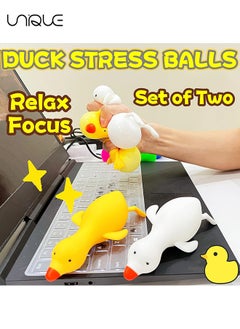 Duck Squishy Stress Ball 1 Pack - Dough Ball Squeeze Fidget Toys for Kids and Adults - Cute Animal Squish Squeeze Ball, Pull and Stretch, Stress Relief Balls for Anxiety, Anger, Autism, ADHD（White + Yellow） - pzsku/Z487A2D0B688580E6472BZ/45/_/1725587418/9ff5fdd4-675b-4b30-ada9-94cffba219a5