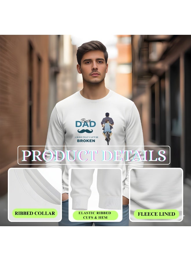 PRINTSHOP4ME Father's Day Mens Sweatshirt–Full Sleeve,Round Neck,Soft Cotton Sweatshirt|Casual Everyday Outfit|Mens Sweatshirt For Father's Day - Image 4