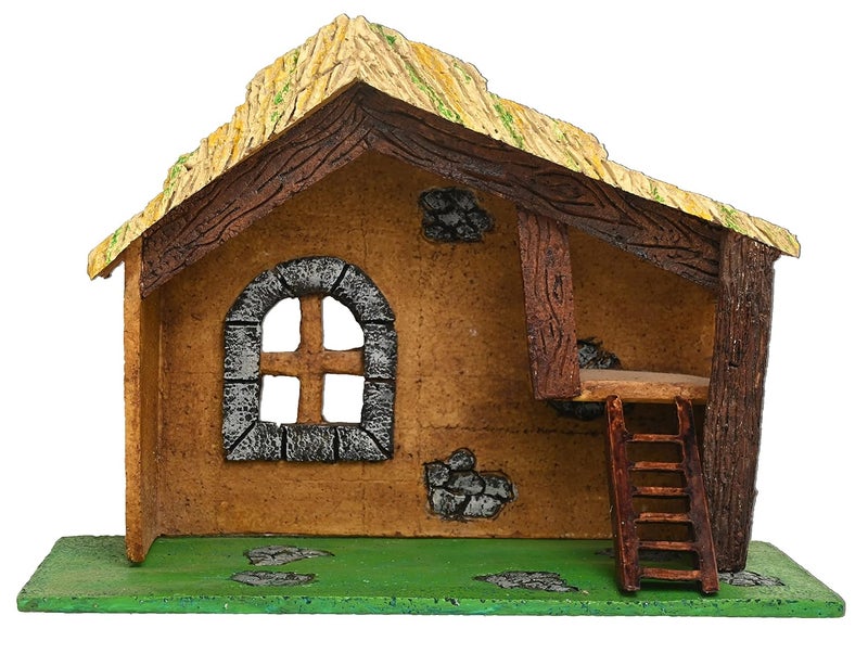KariGhar Christmas Crib Set Christmas Crib Resin Holy Crib Christmas Decorations Christmas Gift Xmas Crib 24 CM Multicolor