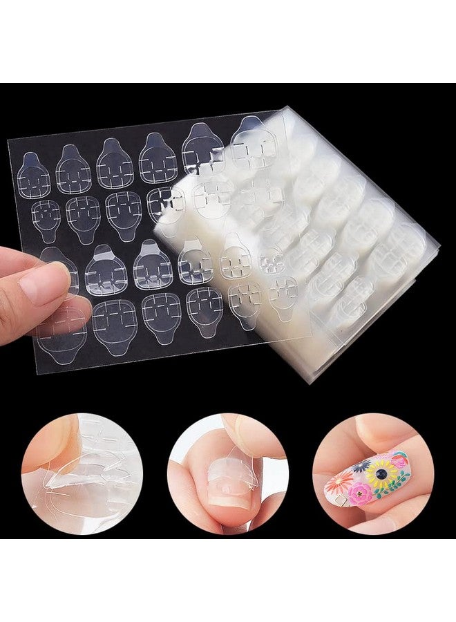 نوفال 1200 قطعة (50 ورقة) علامات لاصقة للأظافر، علامات لاصقة مقاومة للماء قابلة للتنفس، أطراف أظافر صناعية لاصقة، ملصقات لاصقة لاصقة للغاية لفن الأظافر بالضغط - Image 1