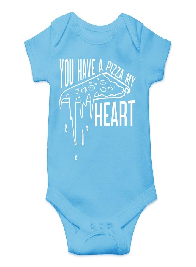 CBTwear You Have a Pizza My Heart - Baby Clothes - Funny Newborn Bodysuit Outfits for Boys and Girls (Newborn, Light Blue) - Image 1
