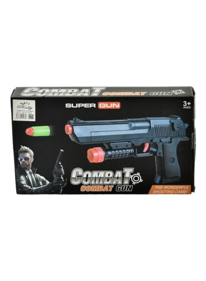 Soft Bullet Blaster Combat Gun Real Feel Pistol Toy