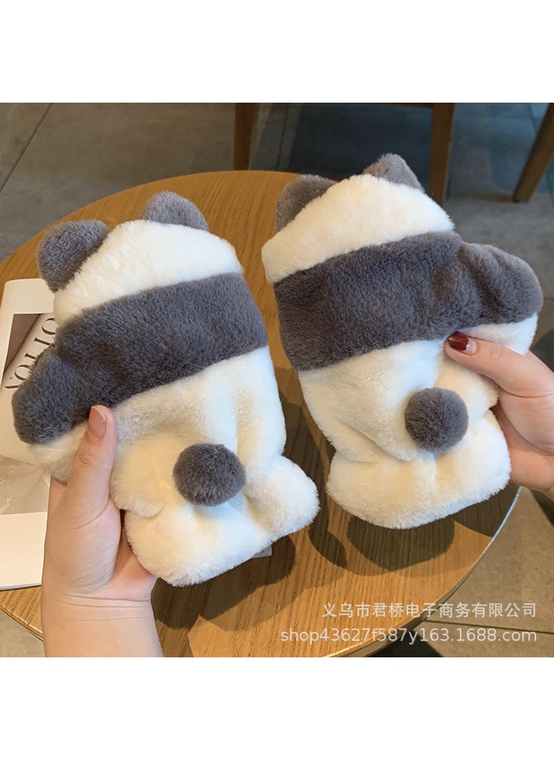 1 x 5 pcs Winter Warm Plush Half-Finger Gloves for Women Gray and white - pzsku/Z487A4D233C893D577418Z/45/_/1741692975/07b8bf25-36f6-4f4a-9684-c8097ef2abae