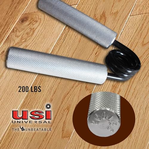 USI UNIVERSAL Steel Heavy Duty Hand Grip Strengthener, Wrist & Forearm Hand Exerciser, Finger Exerciser, Hand Gripper Grip Strength Trainer (Silver-200 lbs/100Kg Weight Capacity) - Image 3