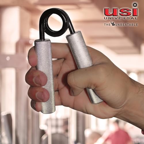 USI UNIVERSAL Steel Heavy Duty Hand Grip Strengthener, Wrist & Forearm Hand Exerciser, Finger Exerciser, Hand Gripper Grip Strength Trainer (Silver-200 lbs/100Kg Weight Capacity) - Image 4