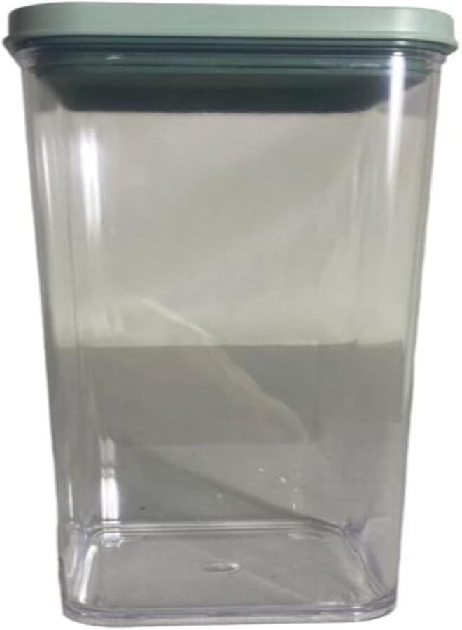 Gondol Tighty Square Food Storage Container (1,50 Lt) (104 * 104 * 234 mm) *Air tight *Stackable Transparent with light gray Lid