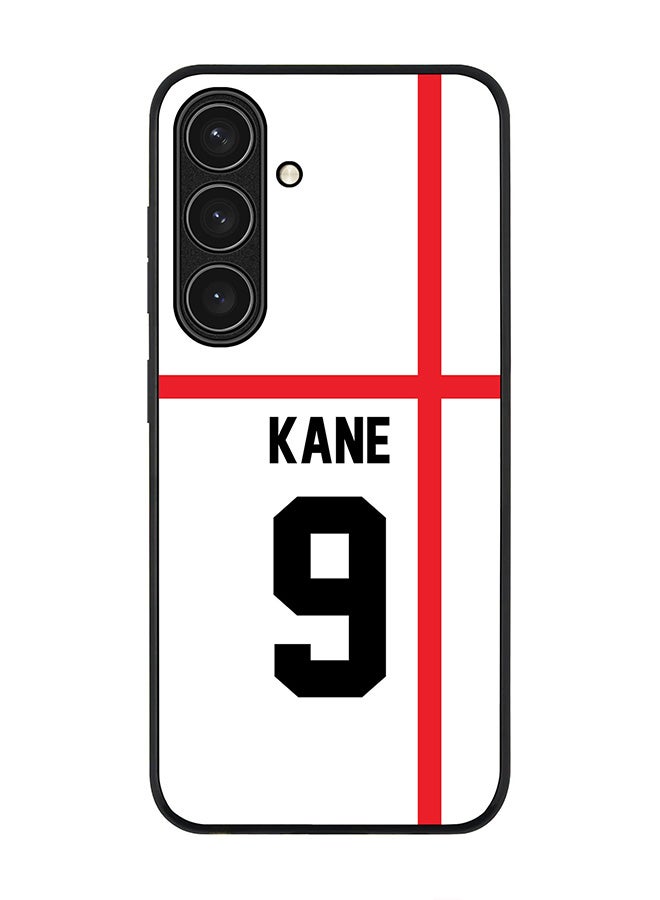 Stylizedd Rugged Black edge case for Samsung Galaxy S24 FE, Slim fit Case Flexible Anti Drop TPU Gel Thin Cover - Football Team - England, Player Name - Kane - Image 1