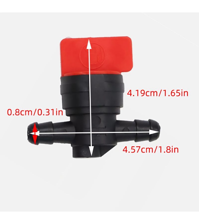 5pcs 180 Degree Inline Gas Filter Fuel Tank Connector Globe Valve Clamp For Motorcycle Black Durable Plastic 494768 697947 698183 AM36141 AM107340 - Image 2