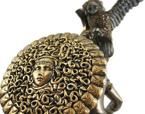 Private Label Athena Greek Goddess Bronzed Statue Sculpture Minerva - Image 4