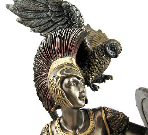 Private Label Athena Greek Goddess Bronzed Statue Sculpture Minerva - Image 5
