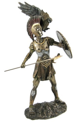 Private Label Athena Greek Goddess Bronzed Statue Sculpture Minerva - Image 1
