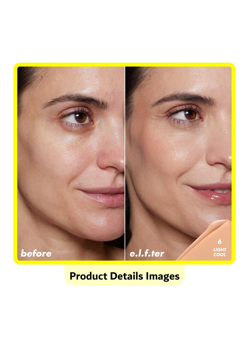 elf Halo Glow Skin Tint Light Coverage Foundation - Mineral SPF 50 - 6 Light Cool - Image 3