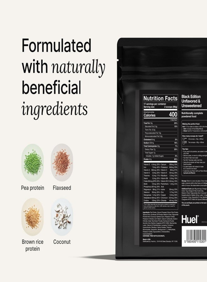 Huel Black Edition | Chocolate 40g Vegan Protein Powder | Nutritionally Complete Meal Replacement | 27 Vitamins and Minerals, Gluten Free | 17 Servings - Image 3