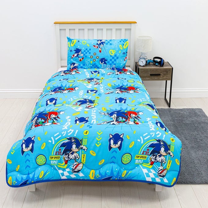 REST EASY SINGLE COVERLESS DUVET BEDDING CARE FREE REVERSIBLE COVERLESS QUILT PILLOWCASE WASHABLE DUVET PERFECT FOR TRAVELLING SLEEPOVERS 105 TOG SONIC