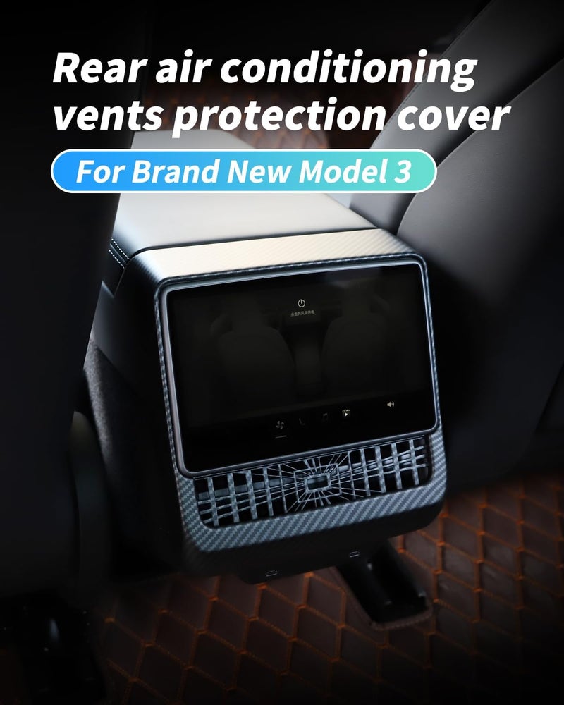 KKTR-CAR Model 3 Carbon Fiber Pattern AC Vents Cover for Tesla Model 3 2024 - Image 2