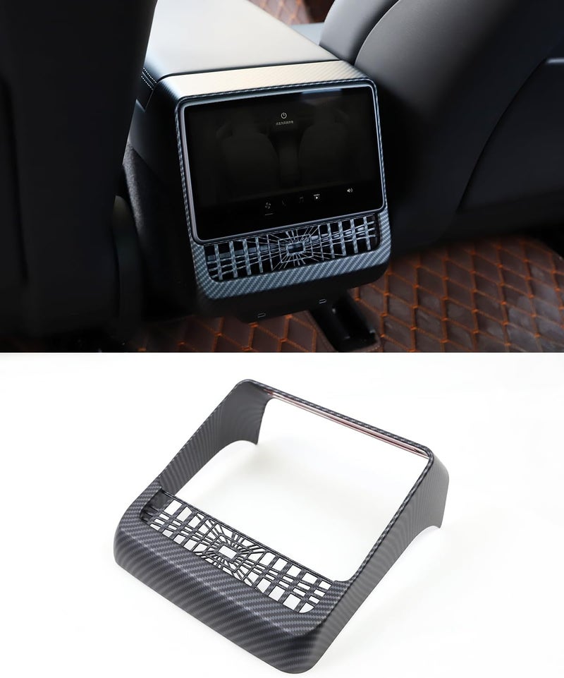KKTR-CAR Model 3 Carbon Fiber Pattern AC Vents Cover for Tesla Model 3 2024 - Image 1