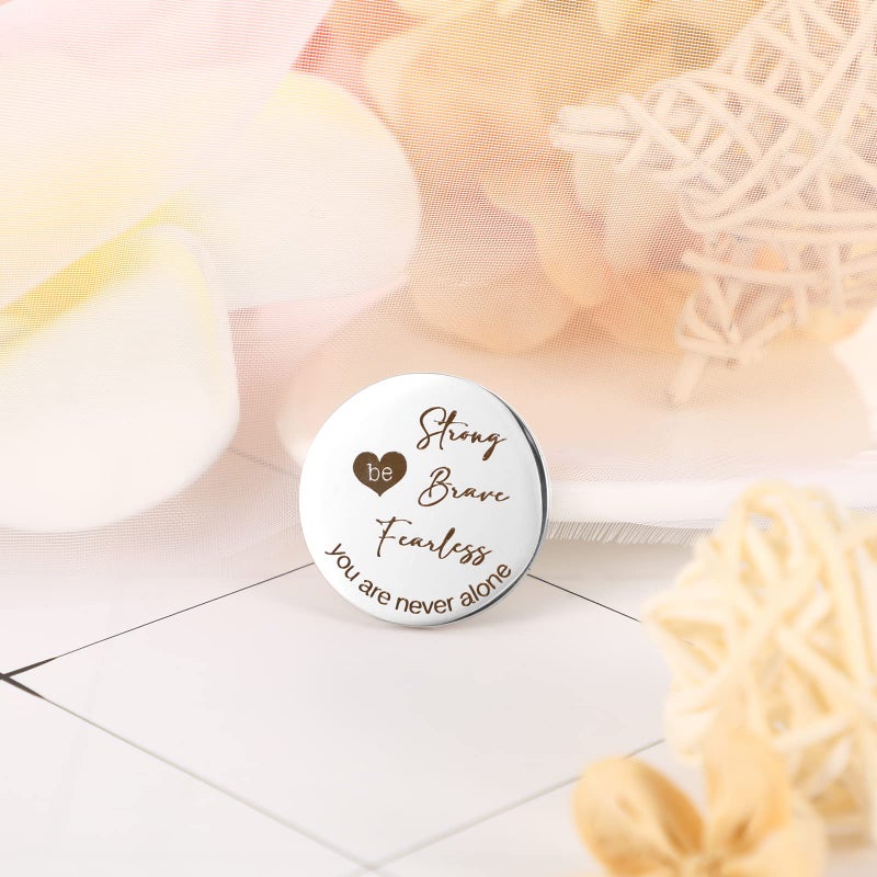 Sureio Pocket Hug Token Gift Long Distance Relationship Keepsake Inspirational Gift Keychain Christmas(Be Strong) - Image 4