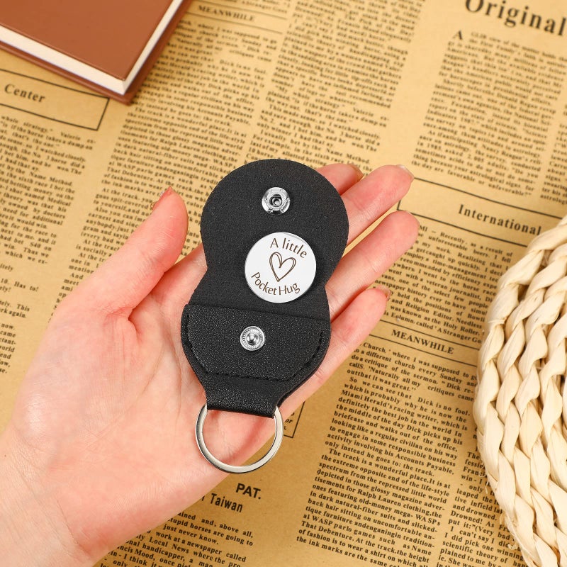 Sureio Pocket Hug Token Gift Long Distance Relationship Keepsake Inspirational Gift Keychain Christmas(Be Strong) - Image 3