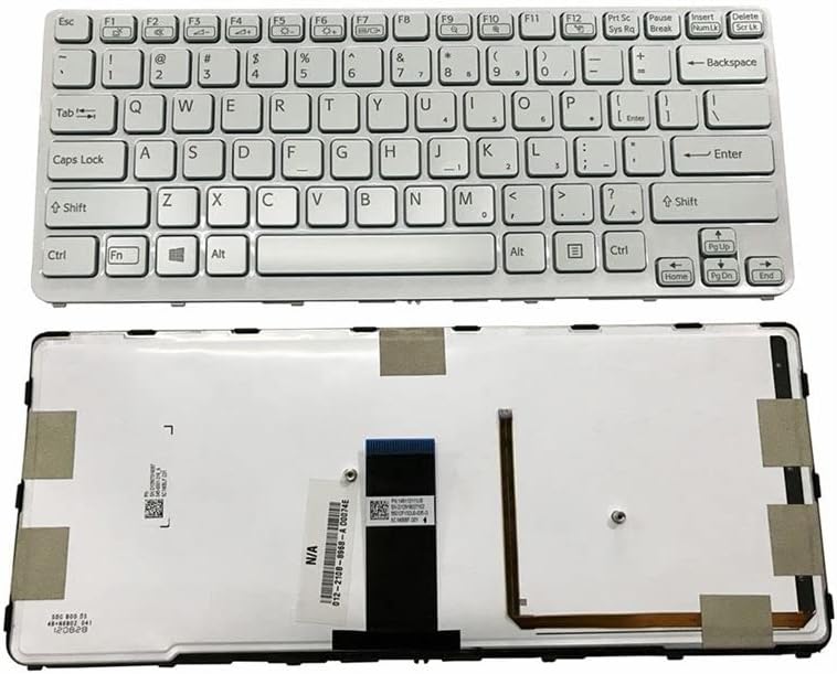 أجزاء لابتوب مضيئة من الخلف، لوحة مفاتيح جديدة لجهاز سوني VAIO SVE 14 SVE14 SVS14 SVE14A SVE14A18ECH E14A18ECS E14A17ECP E14A17ECW (لون فضي) - Image 4