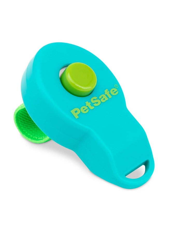 بيت سيف جهاز تدريب الكلاب PetSafe Clik-R - مُعزز للسلوك الإيجابي للحيوانات الأليفة - جميع الأعمار، الجراء والكلاب البالغة - يُستخدم للمكافأة والتدريب - دليل تدريب مُرفق - أزرق مخضر  - Image 1