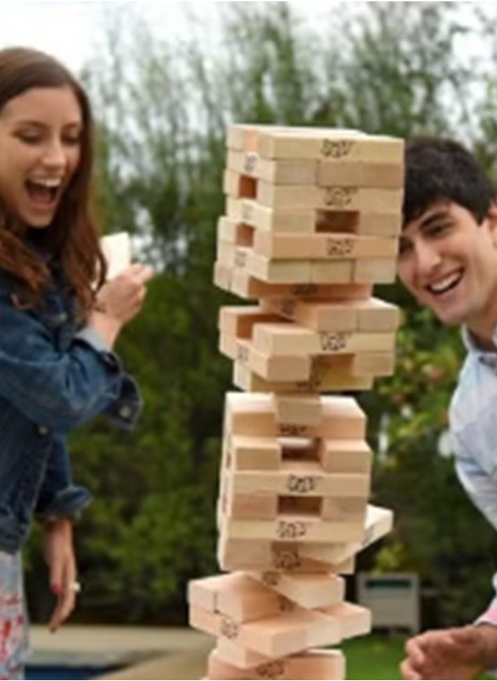 HASBRO - GAMING - Classic Jenga Game, Genuine Hardwood Blocks, Jenga Stacking Tower Party Game For Family And Kids 9 x9 x 18.91 Centimeter - Image 1