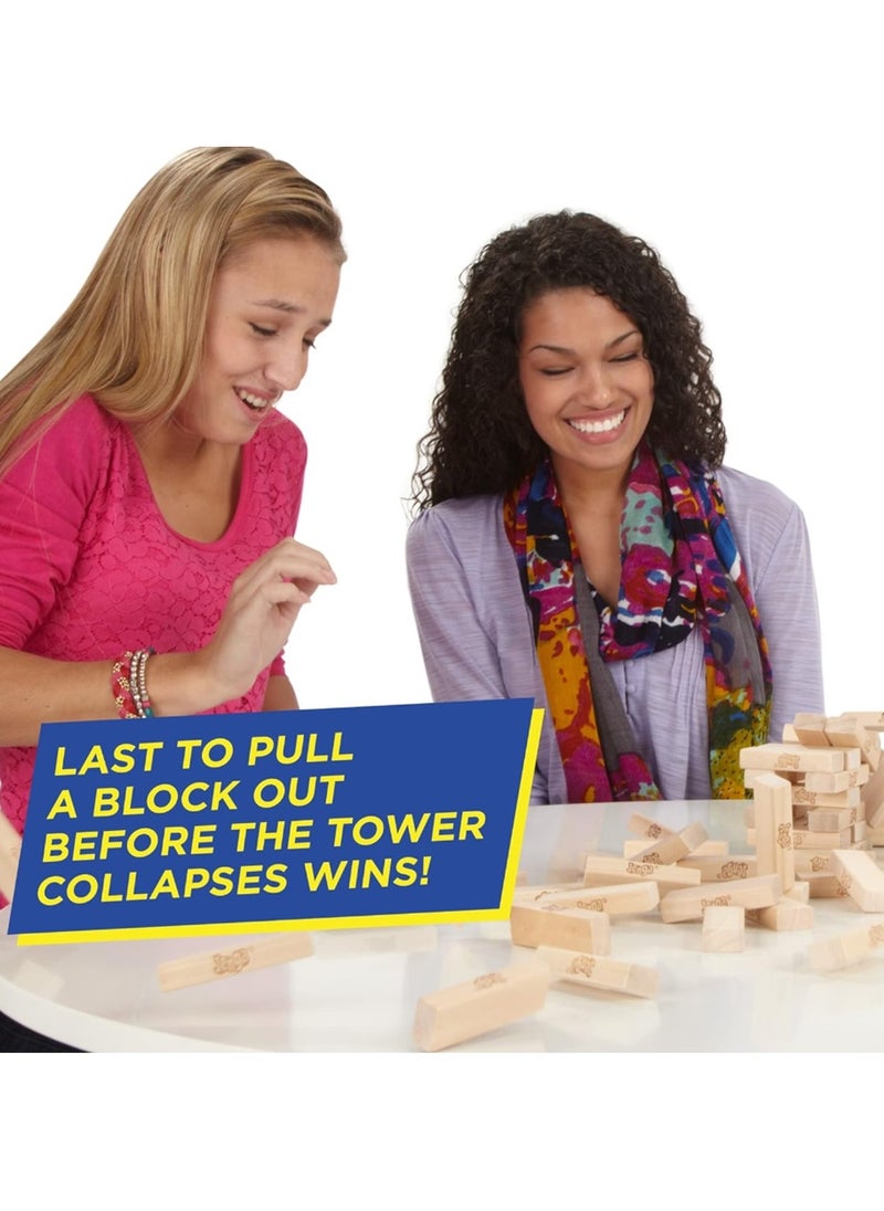 HASBRO - GAMING - Classic Jenga Game, Genuine Hardwood Blocks, Jenga Stacking Tower Party Game For Family And Kids 9 x9 x 18.91 Centimeter - Image 1
