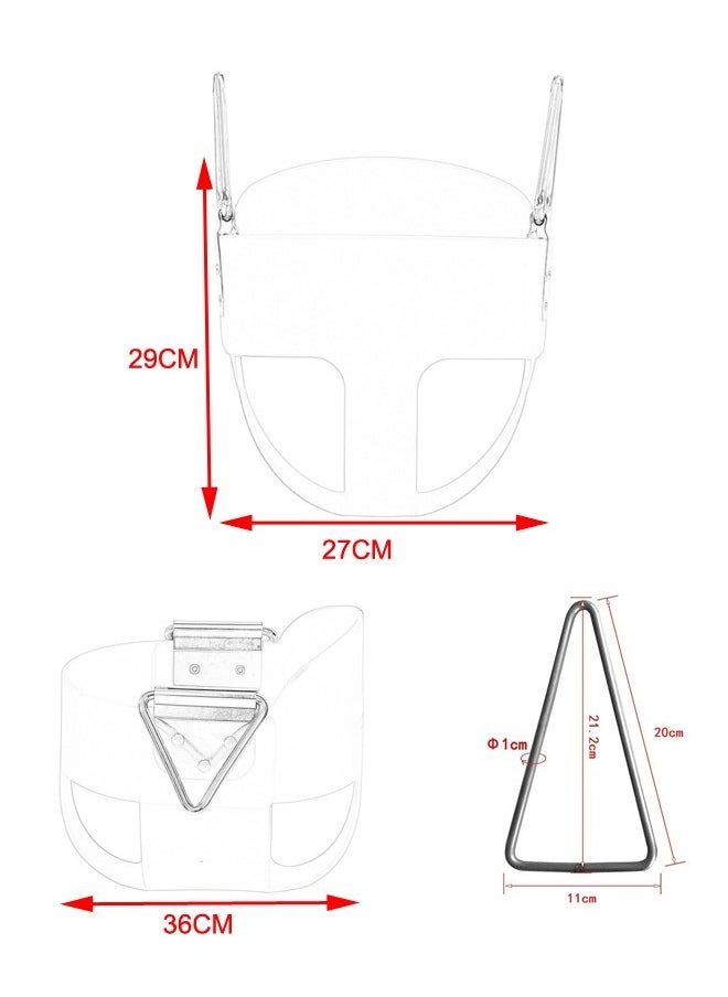 Funz Iron wall swing with Full Bucket seat and chains for outdoor Yellow  - Image 4