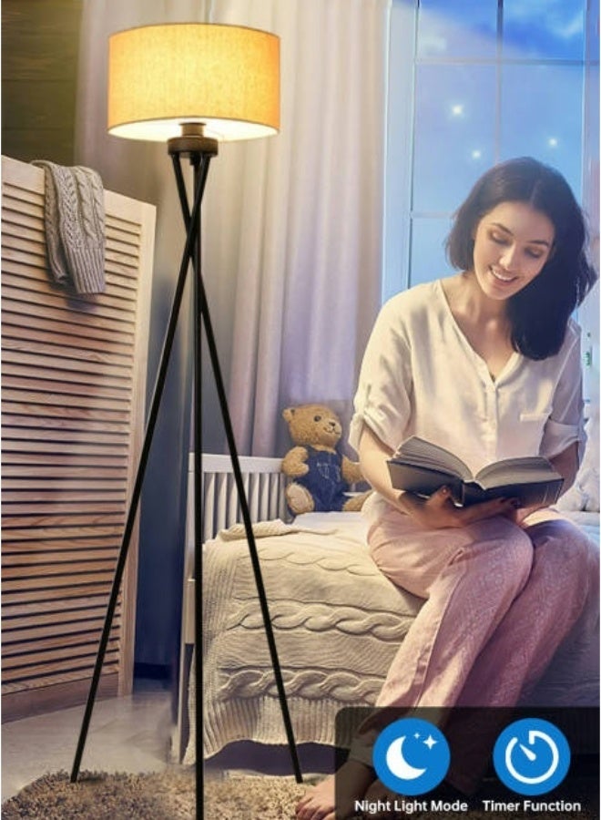 Stubborn Tripod Floor Lamp, Dimmable Standing Lamp with Remote, Modern Floor Lamps for Living Room Bedroom Office - Image 1