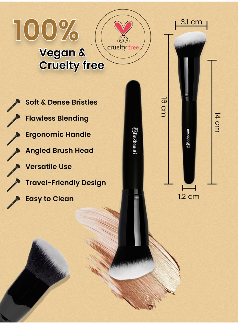 Be2beauti Blush Brush for Face Makeup – Fluffy Blusher Brush & Cheek Makeup Brush for Liquid, Cream & Powder – Soft Dense Makeup Blush Brush - Image 5