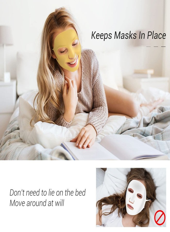 Maitys 5 Pcs Reusable Silicone Face Mask Cover for Sheet Mask, Chic Colors - Image 3