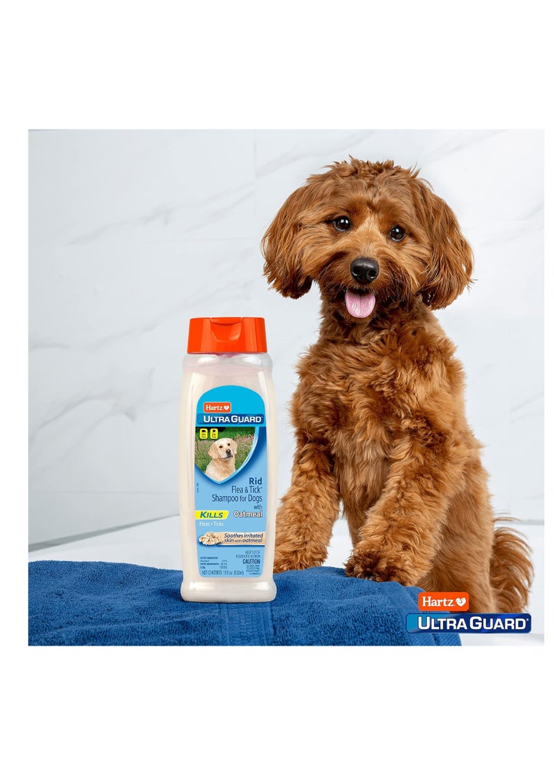 Hartz UltraGuard Rid Flea & Tick Oatmeal Dog Shampoo, Model:3270002305