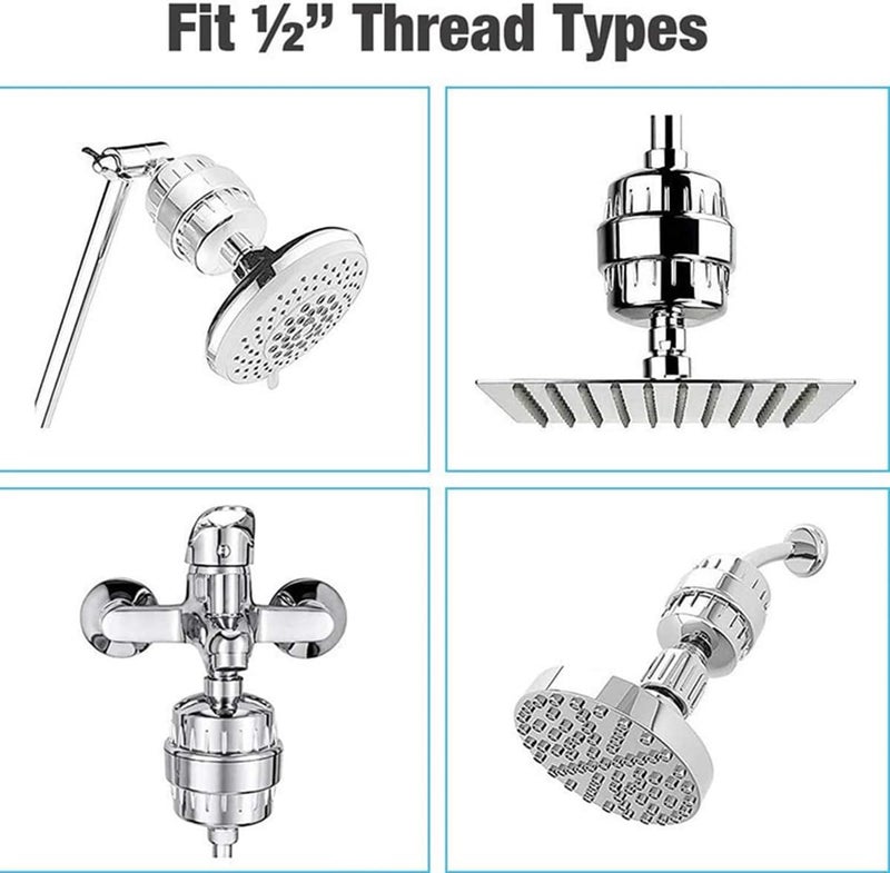 Laicky 4 Pack 20 Stage Shower Filter Universal Replacement Cartridge Hard Water Purifier Removes Chlorine, Heavy Metals, Iron, Other Sediments, Water Softener with High Output - Image 5