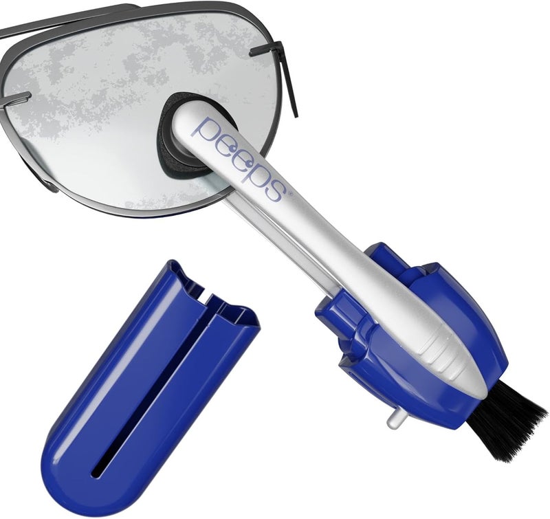 Peeps Glasses Cleaner - for Eyeglasses, Reading Glasses, and More - Lens Cleaner with Carbon Microfiber Tech-Injected Blue-1 Count (Pack of 1) - Image 1