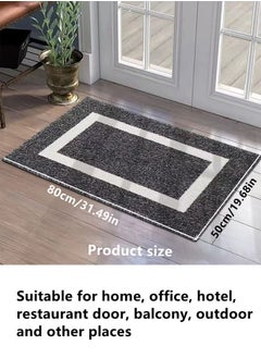 1-Piece Modern Geometric Non-Slip Doormat Outdoor Floor Mat Polypropylene Fibre Black/White 80 x 50 Centimeter - pzsku/Z487B7B2BDFA72FCD64C3Z/45/_/1692860489/c3f13ce5-a182-4649-8d40-98e4b8d1c518