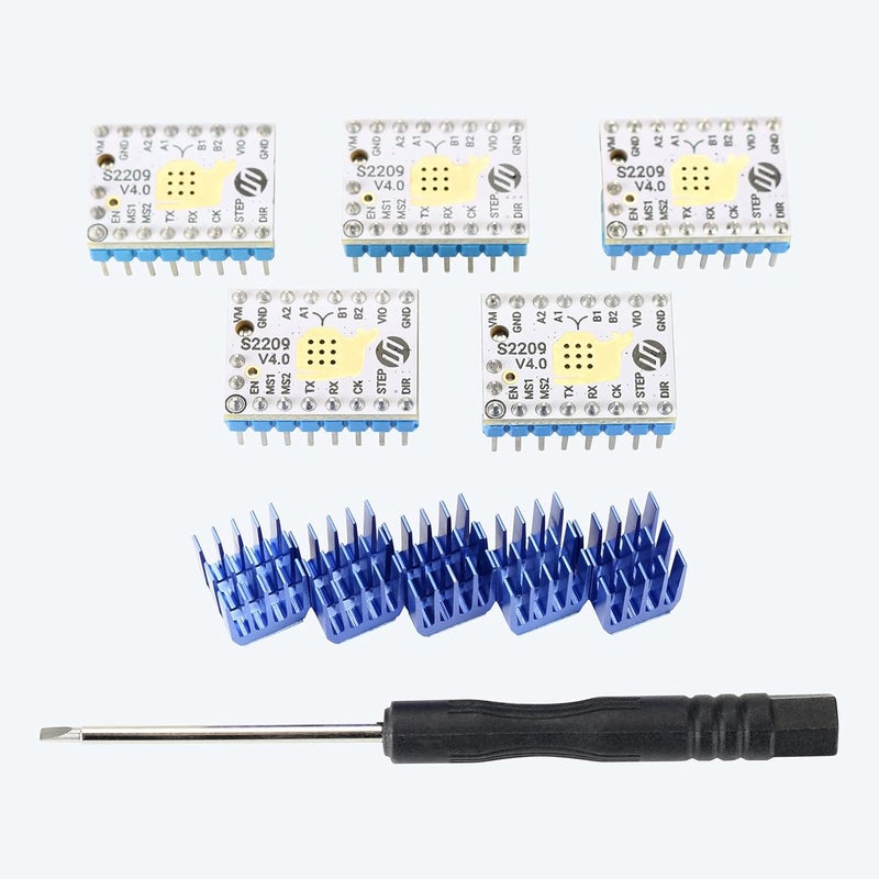 FYSETC 3D Printer Parts 5PCS Upgrade Stepstick Mute S2209 V4.0 Stepper Motor Driver UART Mode with Heatsink for Reprap Ram1.4 MKS Gen/SpideKing/SKR V1.3 MKS GEN L Ramps 1.4/1.5/1.6 Control Motherboard - Image 1