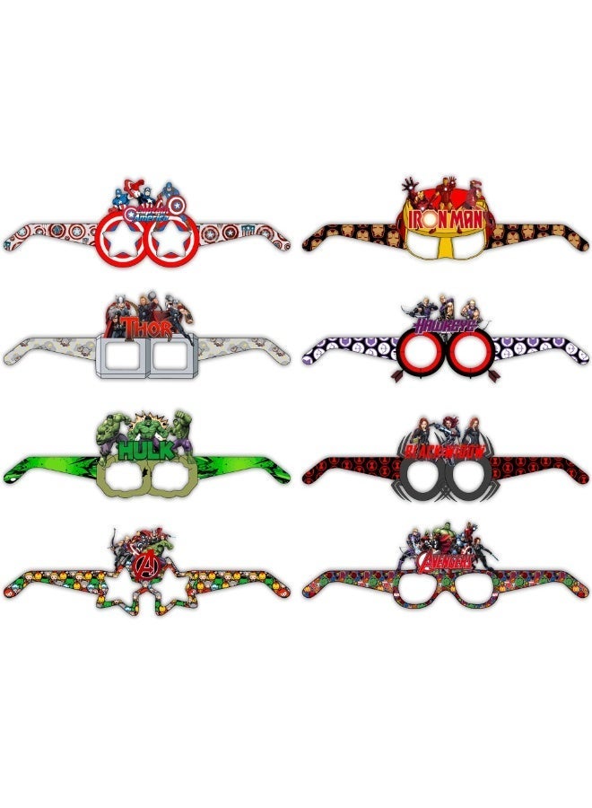16 Packs Party Paper Glasses, Fancy Dress Props for Fun Cartoon Themed Kids Party,Funny Paper Glasses, Favors Cartoon Party Supplies, Cartoon Themed Party Decoration - Image 2