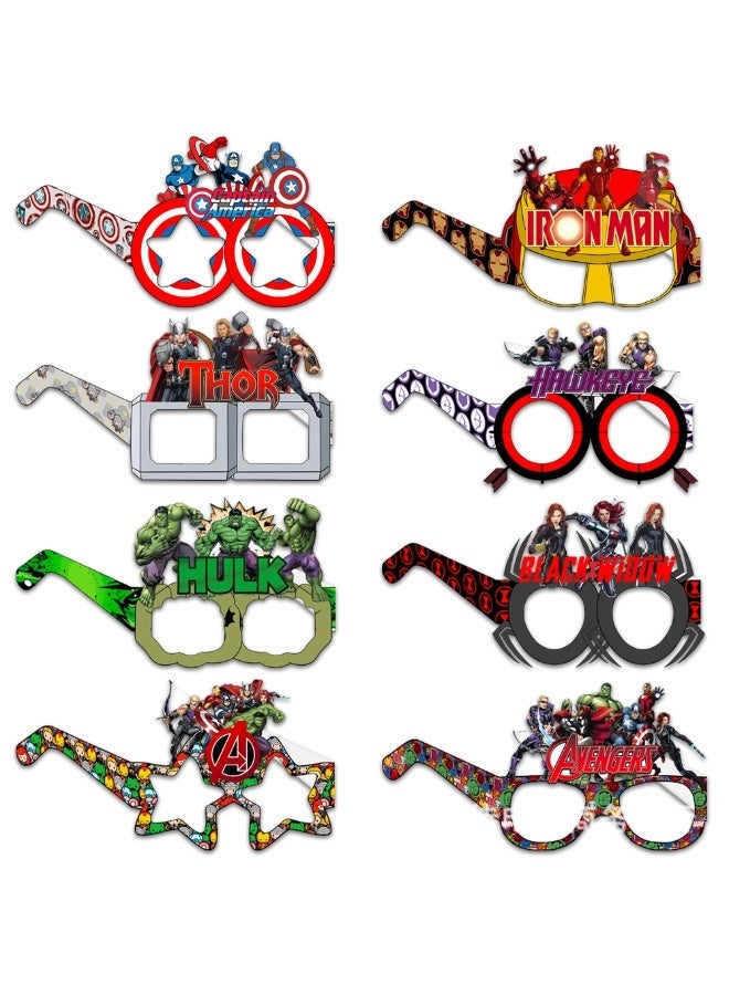 16 Packs Party Paper Glasses, Fancy Dress Props for Fun Cartoon Themed Kids Party,Funny Paper Glasses, Favors Cartoon Party Supplies, Cartoon Themed Party Decoration - Image 4