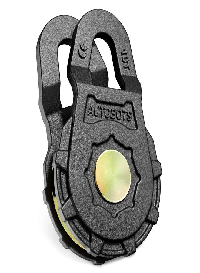 AUTOBOTS Block (22046LBS Work Load Limit) for Winch Recovery,Heavy Duty Forged Steel Block Pulley for Truck, UTV, ATV Black - Image 1