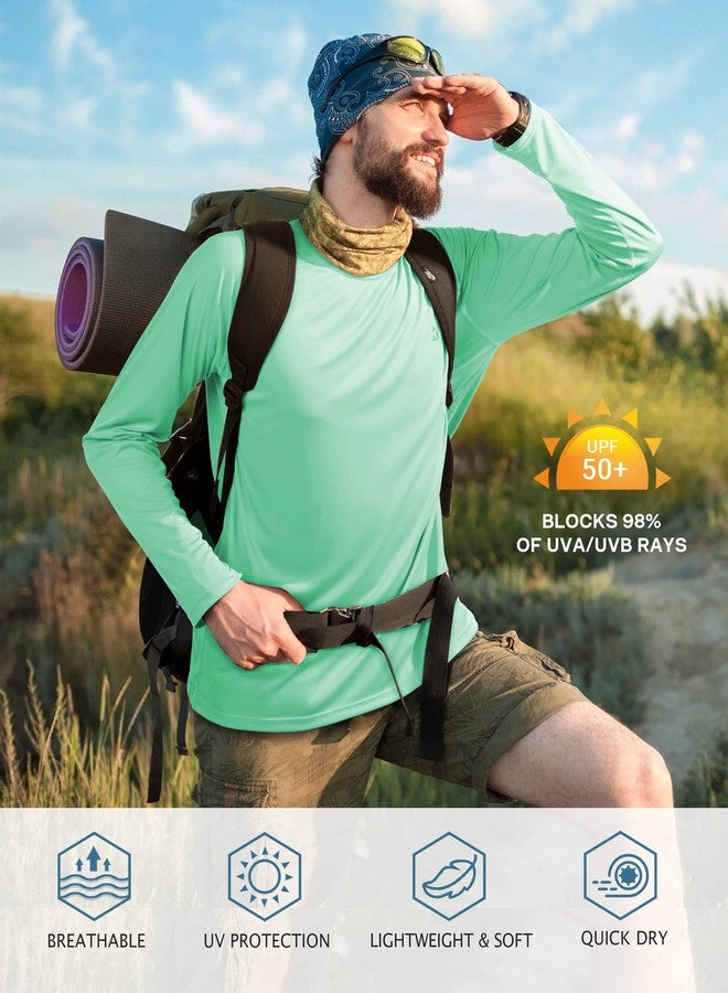 Roadbox قميص رودبوكس رجالي بأكمام طويلة وعامل حماية من الشمس 50+، مناسب للغوص والغطس والسباحة والجري في الهواء الطلق، لون أخضر. - Image 3