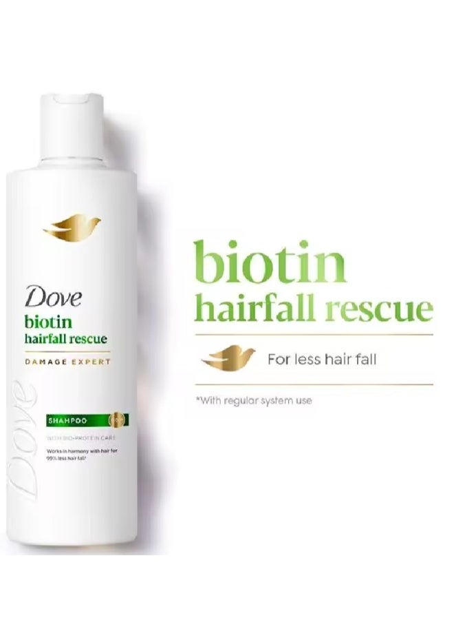 Dove Biotin Hair Fall Rescue Damage Expert Shampoo 400ml - Image 2