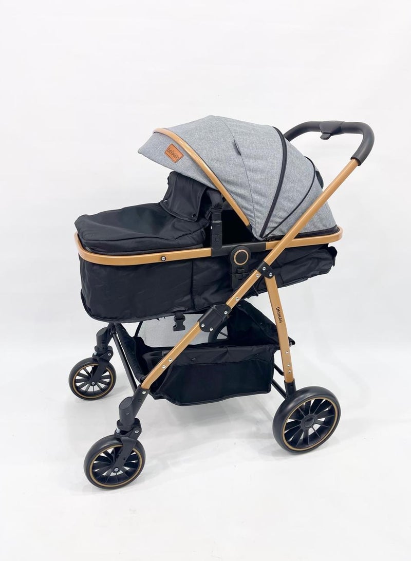 ضحكة  طقم السفر 4-في-1 من DEHKAH – عربة، سرير هزاز، مقعد سيارة وشنطة أنيقة للأم - Image 3