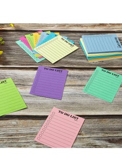 KASTWAVE 450 Sheets 9 Pads to Do List Sticky Notes, 3.5x3 in Lined Sticky Notes Adhesive Cute to Do List Notepad for Planner Checklist Office Supplies, Daily Shopping Planner List, 9 Colors  - Image 5
