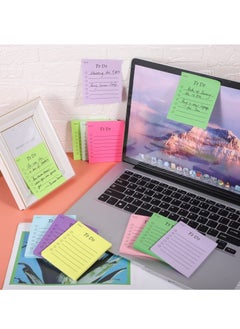 KASTWAVE 450 Sheets 9 Pads to Do List Sticky Notes, 3.5x3 in Lined Sticky Notes Adhesive Cute to Do List Notepad for Planner Checklist Office Supplies, Daily Shopping Planner List, 9 Colors  - Image 3