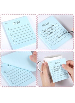 KASTWAVE 450 Sheets 9 Pads to Do List Sticky Notes, 3.5x3 in Lined Sticky Notes Adhesive Cute to Do List Notepad for Planner Checklist Office Supplies, Daily Shopping Planner List, 9 Colors  - Image 2