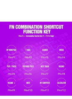 T-WOLF Gaming Mouse 104 Keys Gaming Keyboard ,Waterproof RGB Color Suitable for PC/Ps4/Xbox Gamers, Android PUBG CODM Genshin Diablo All Games  - Image 4
