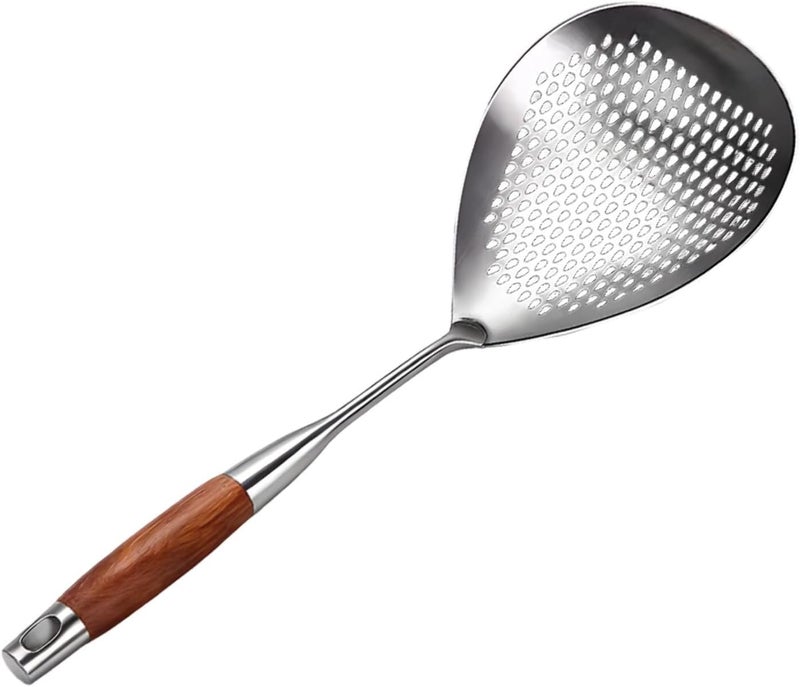 Light & sturdy Stainless Steel Skimmer Ladle, Slotted Spoon with 17.7 in / 45 Cm Long Wood Handle, Dense Filter Holes, Heat-Resistant Spider Strainer for Kitchen Frying, Scooping, and Draining Trendy natural tone options Land transit & shipment compatible Growing order stock support Yearly optimized delivery route Upgraded general material Multi-budget available picks Ready order processing Durability boost selected material Budget global standard quality Natural material Working day delivery service All item simple matching build Elegant appearance No overseas transit wait Regulated warehouse storage Upgraded simple practical design Ventilated design Individual group scene compatible Ready varied options Experience optimized build Light & sturdy Field test upgraded craftsmanship Globally engineered build Global trendy simple build - Image 1