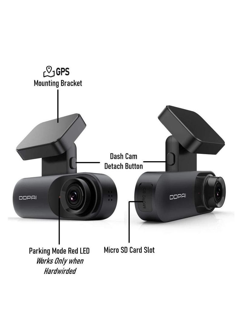 ddpai - Dash Cam Mola N3 Pro GPS Front Dash Cam 1600P, 2K Dash Cam Recorder Front Car Accident Dashboard Camera for Car, Infrared Night Vision,GPS Logging, 24hr Parking Mode, App Wi-Fi,128GB max - Image 1