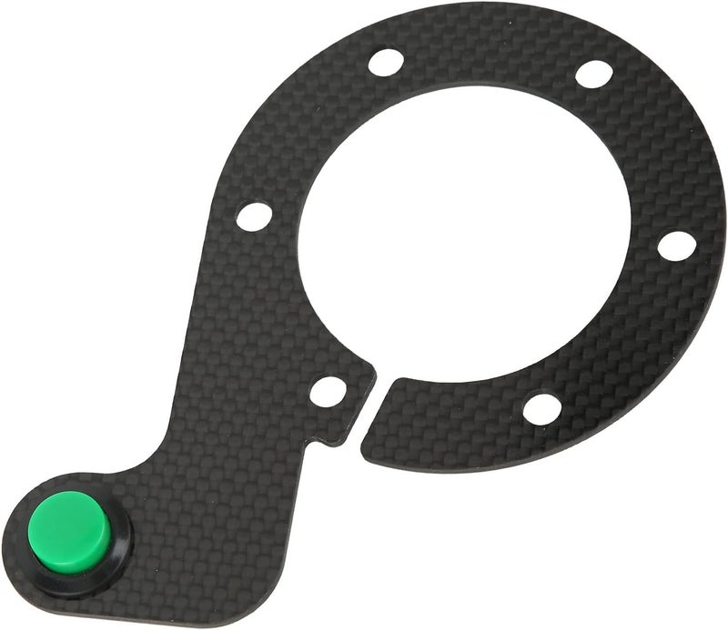Steering Wheel Horn Button, 6 Hole Carbon Fiber Acrylic Touch Sensitive Horn Button for, with High Precision Sensitivity for Enhanced Safety and Style (Green) - Image 2
